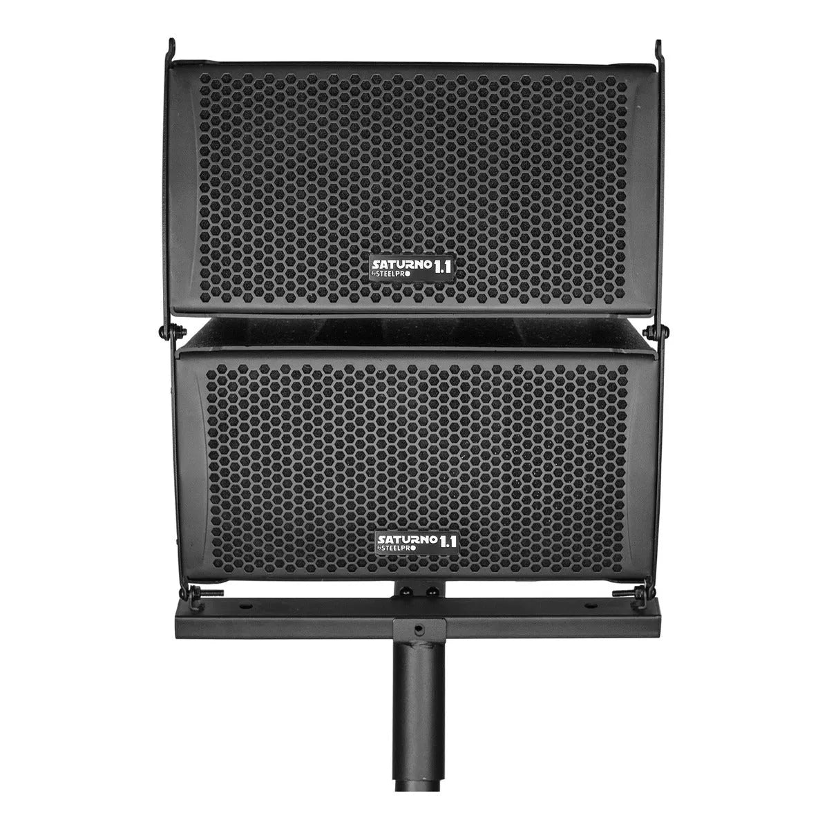 Sistema Profesional De Audio Lineal 1300w Saturno18 Steelpro Color Negro