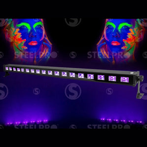 Steelpro - Barra Led 18x5 Watts Uv Efecto Neon Uv185bar, Dj