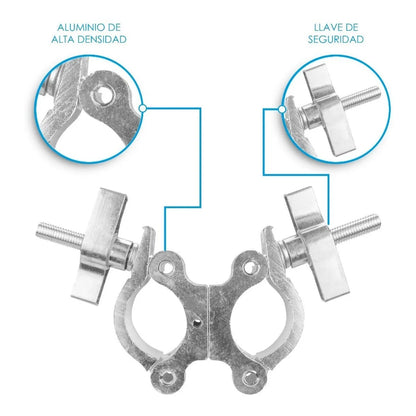 Steelpro - Double Clamp2 - Soporte Para Luces Con Tornillo
