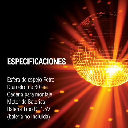 Steelpro - Esfera De Espejos Retro Motorizada 12