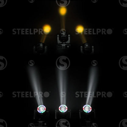 Steelpro Bag Con 2 Cabezas Móvil Led Beam 1x60watts, Rgbw