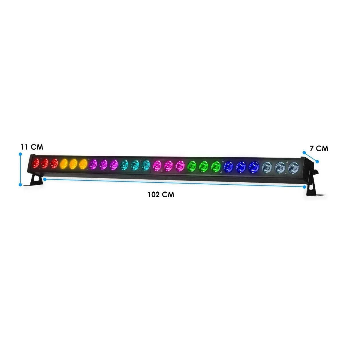 Steelpro Barra Led Alta Potencia 24x5w Rgb - 3 En 1