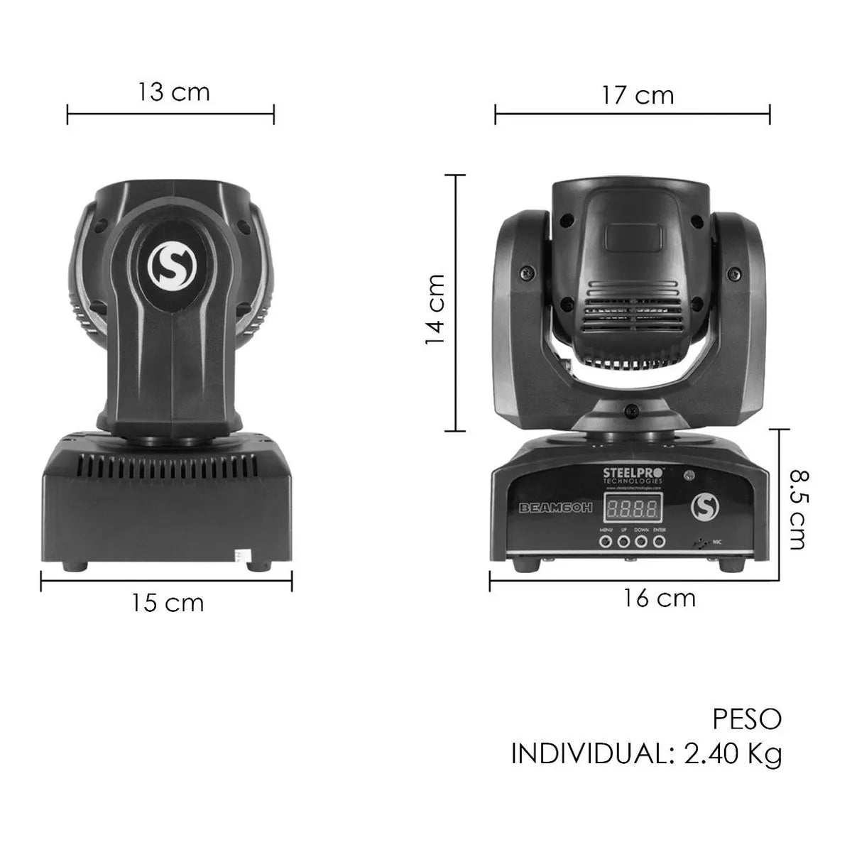 Steelpro Cabeza Móvil Beam 60 Watts Rgbw