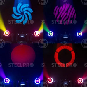 Steelpro Cabeza Móvil Spot Con Gobos 90 Watts