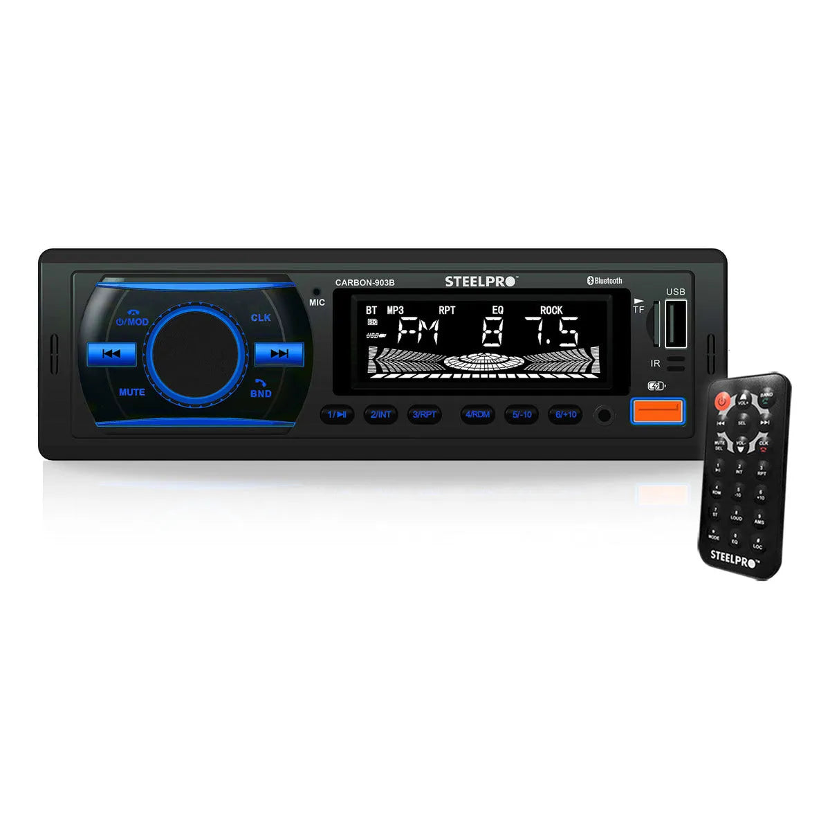 Steelpro Kit Autoestereo Bluetooth Y 4 Bocinas 6.5