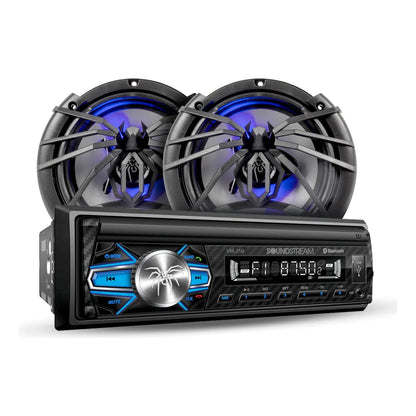 Steelpro Kit Autoestereo Bluetooth Y Bocinas 6.5 Steelpro