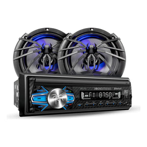 Steelpro Kit Autoestereo Bluetooth Y Bocinas 6.5 Steelpro