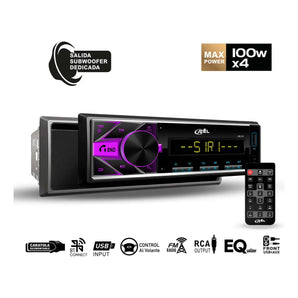 Steelpro Kit Autoestereo Bluetooth Y Bocinas 6.5 Usb-sd Card
