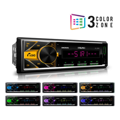 Steelpro Kit Autoestereo Bluetooth Y Bocinas 6.5 Usb-sd Card