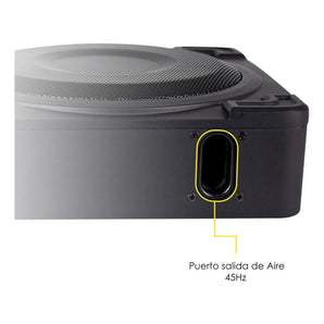 Subwoofer 10puLG Amplificado Steelpro Nano1000 1000w Color Negro