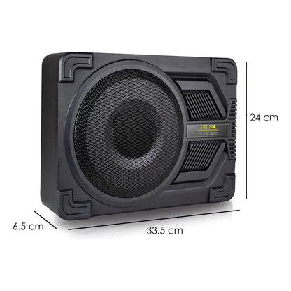 Subwoofer 10puLG Amplificado Steelpro Nano1000 1000w Color Negro