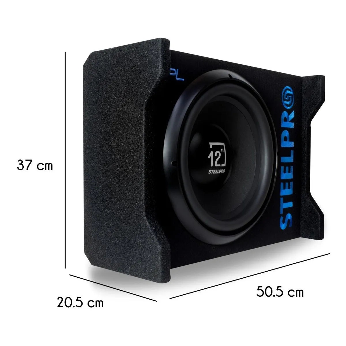 Subwoofer 12' Amplificado 1200w Spl Alta Presion Steelpro