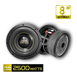 Subwoofer 8puLG Steelpro Nano8600 2500w Doble Bobina Color Negro