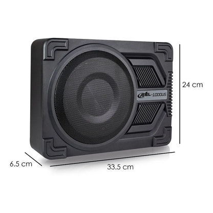 Subwoofer Amplificado 10' Axel By Steelpro + Kit De Cables