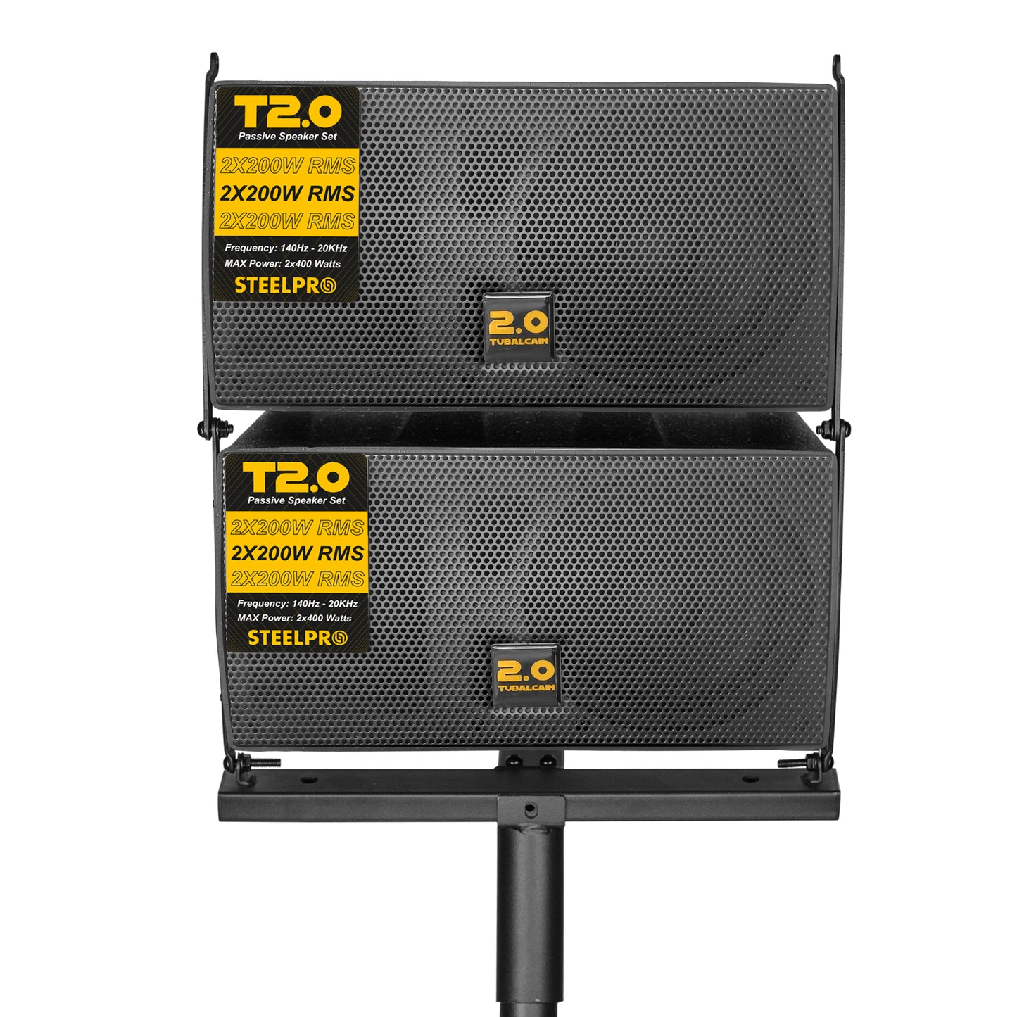 Sistema De Audio Profesional Steelpro Lineal Combo T18 Color Negro