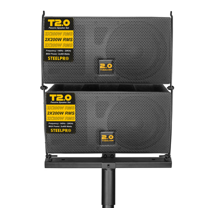 Sistema De Audio Profesional Steelpro Lineal Combo T18 Color Negro