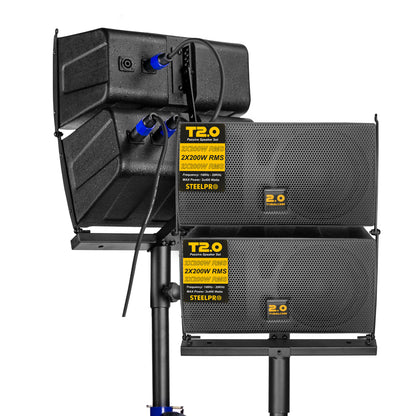 Sistema De Audio Profesional Steelpro Lineal Combo T18 Color Negro