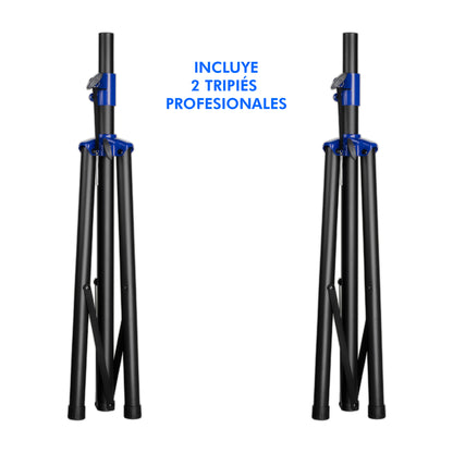 Sistema De Audio Profesional Steelpro Lineal Combo T18 Color Negro