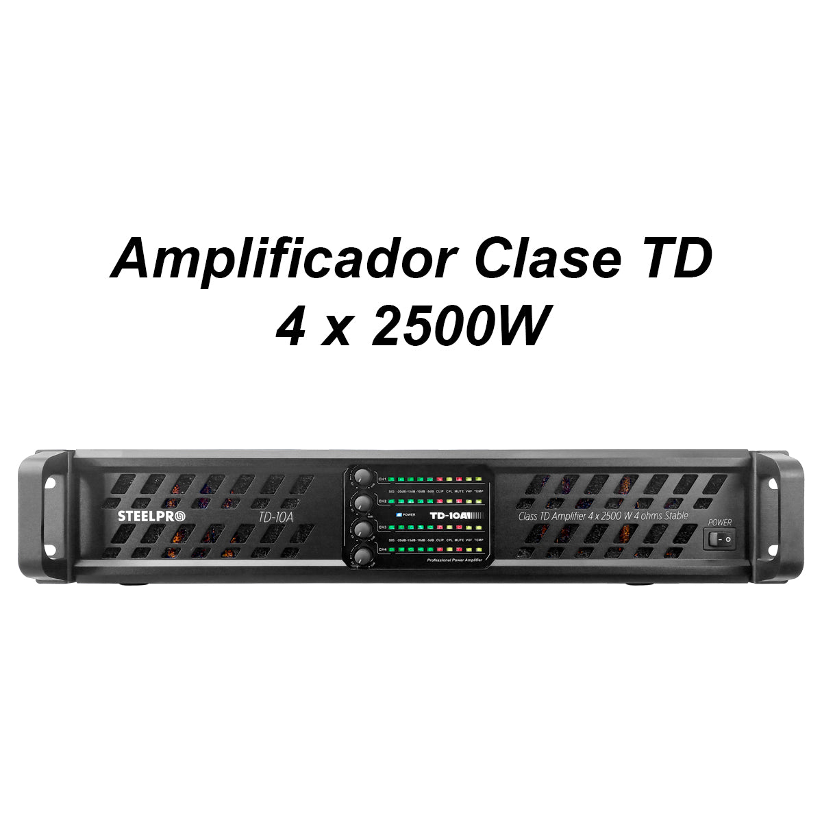 Amplificador Steelpro Audio Profesional Clase Td 4x2500w Rms