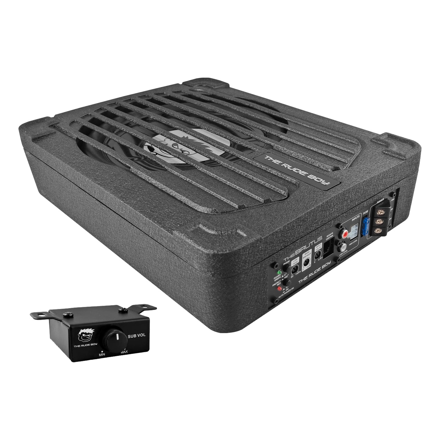 THE BRUTUS BLACK Subwoofer Amplificado 10'' 400w Rms Negro The Rude Boy by Steelpro