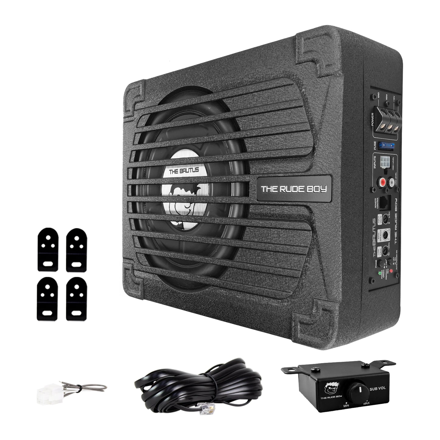 THE BRUTUS BLACK Subwoofer Amplificado 10'' 400w Rms Negro The Rude Boy by Steelpro