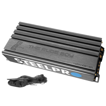 Amplificador Mini Clase D para Subwoofer Monoblock Bass 2400W MAX/1200 W x 1 RMS 1 Ohm Alto Rendimiento Open SHOW, Crossover Variable, Filtro Subsonico, Control de Bajos THE GANGSTER BY RUDE BOY