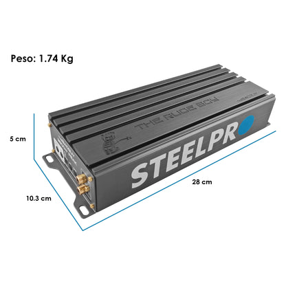 Amplificador Mini Clase D para Subwoofer Monoblock Bass 3000 W MAX / 1500 W x 1 RMS 1 Ohm Alto Rendimiento Open SHOW, Crossover Variable, Filtro Subsonico, Control de Bajos THE BADGUY BY RUDE BOY