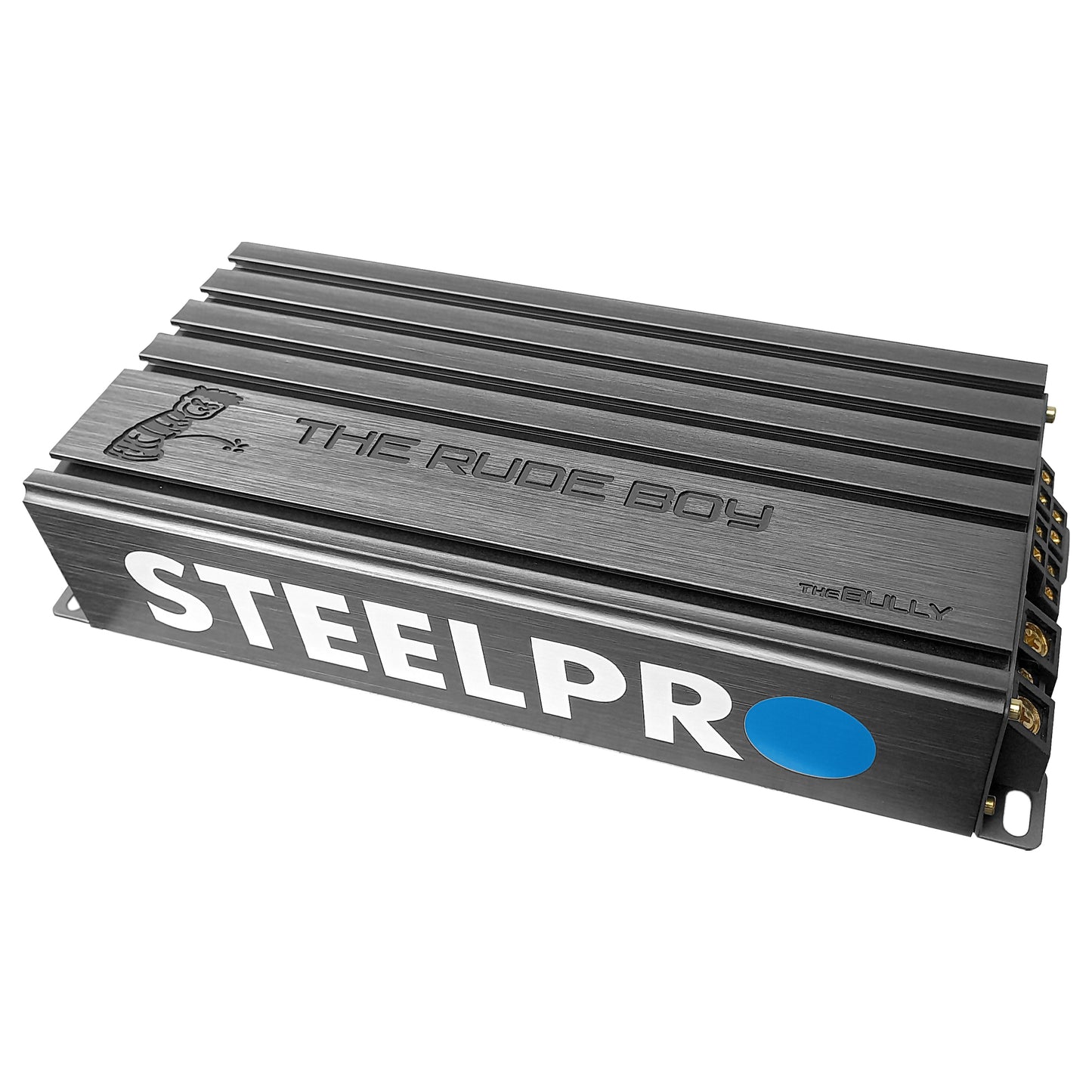 Amplificador Mini De Audio 4 Ch Clase D, Bocinas y Medios Rangos , Full Range 2400W 4/2 Ohms Estable, Alto Rendimiento Open SHOW, Crossover HPF/LPF/ FULL, Modo Bridge Conexión RCA THE BULLY RUDE BOY