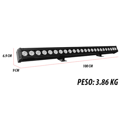 Triton-240 Barra LED Beam Exterior IP65 RGBW 24x10W | Iluminación Profesional Full Color con Control DMX de 4 a 41 Canales | Compacta y Resistente 100cm, 3.86kg para Instalación Fija o Móvil