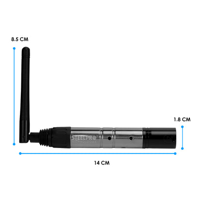 Antena Trasmisora Dmx 512 Hasta 80mts 7 Codigos Steel Pro