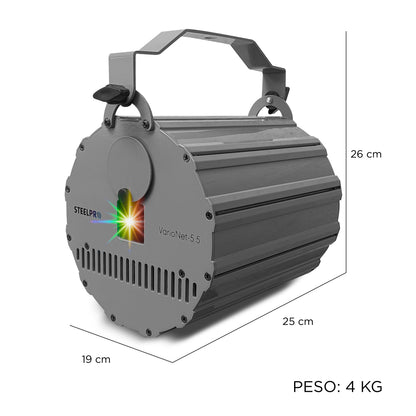 VARIONET-5.5 Láser Profesional RGB 5.5W con Control por App Steelpro