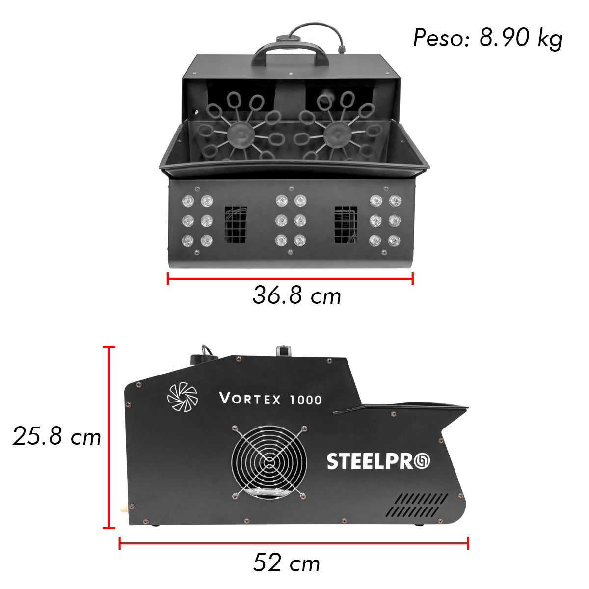 Máquina De Burbujas De Humo 18 Led/rgb Dmx 1000w Steelpro