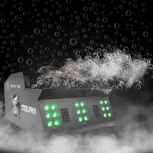 Máquina De Burbujas De Humo 18 Led/rgb Dmx 1000w Steelpro