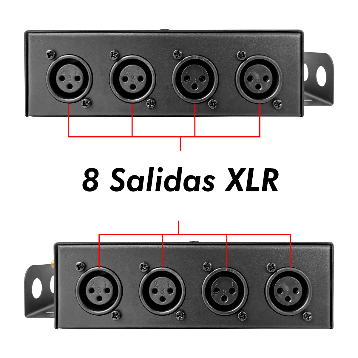 Splitter Divisor De Señal Dmx 8 Salidas Dmx512 - Steelpro