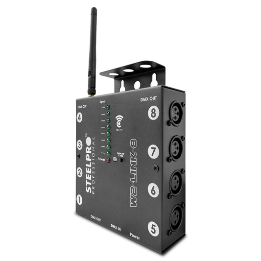 Luz De Escenario Led Divisor De Señal Splitter Steelpro W2-link_8 127v Luces Color Blanco