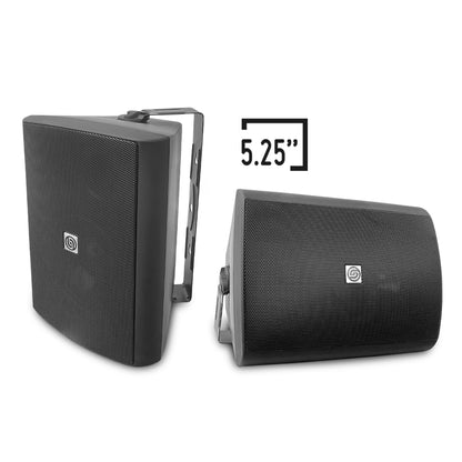 W52.50K2-B Par de Bocinas Ambientales Negras 5.25" Pasivas 50W RMS Tweeter Seda Hi-Fi Rejilla Anticorrosión 8 Ohms Audio Profesional Steelpro