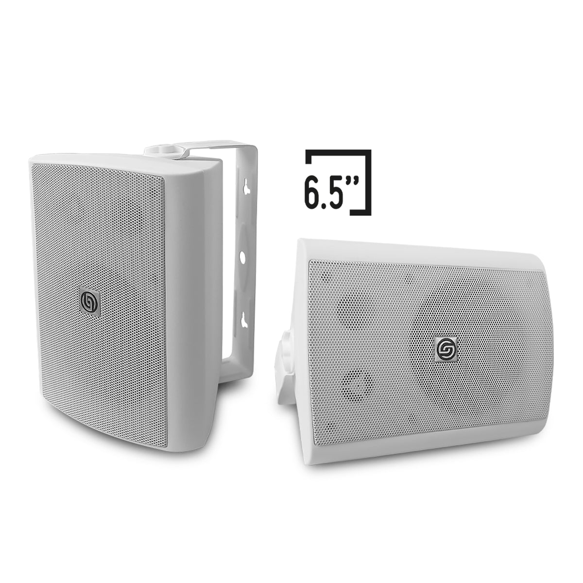 W65.60K2-W Par de Bocinas Ambientales Blancas 6.5" Pasivas 50W RMS Tweeter Seda Rejilla Anticorrosión Audio Profesional 8 Ohms Steelpro