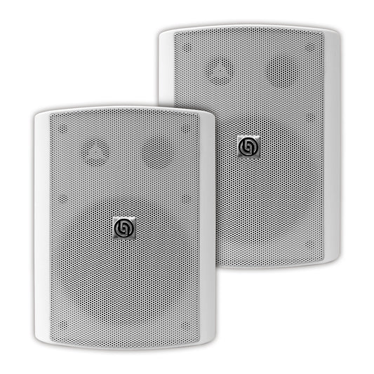 W65.60K2-W Par de Bocinas Ambientales Blancas 6.5" Pasivas 50W RMS Tweeter Seda Rejilla Anticorrosión Audio Profesional 8 Ohms Steelpro