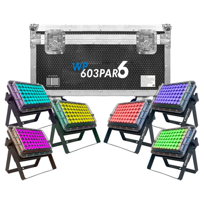 Kit 6 Steelpro Led Wp 603par6 Profesionales Con Flight Case