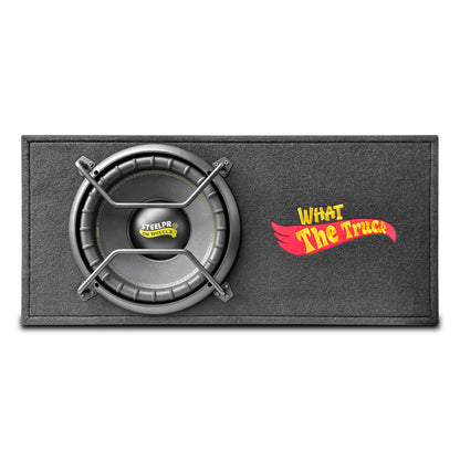 Cajón Subwoofer Amplificado 12puLG Spl Alta Presión Steelpro Color Negro