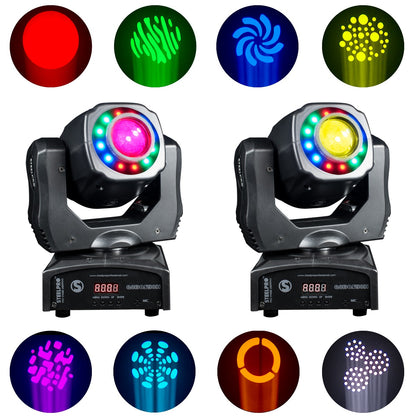 2 Cabezas Móvil Spot Con Gobos 90 Watts