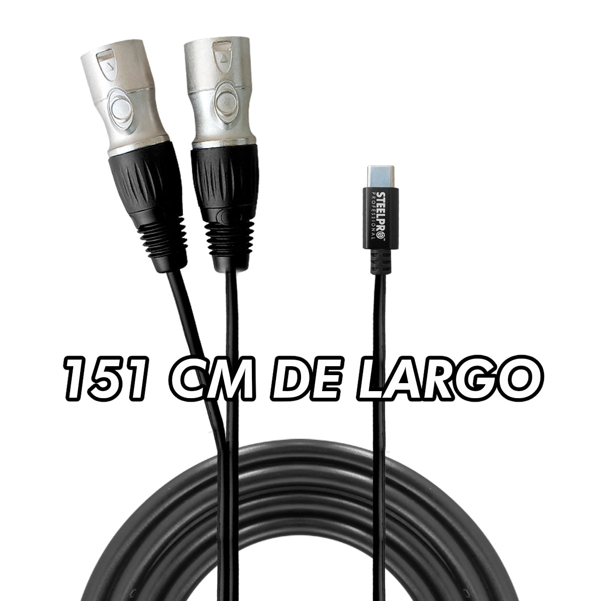Cable Xlr-usb Tipo C 1.5m Oxigen Free By Steelpro
