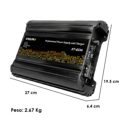 XT-60A Fuente Poder Switching Profesional 60a 9-16v Regulable Steelpro