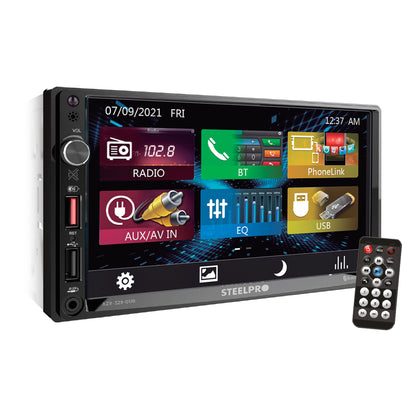 XZR-328-SUB Autoestéreo Pantalla Táctil 2 Din Mirror Link Bluetooth USB FM Steelpro