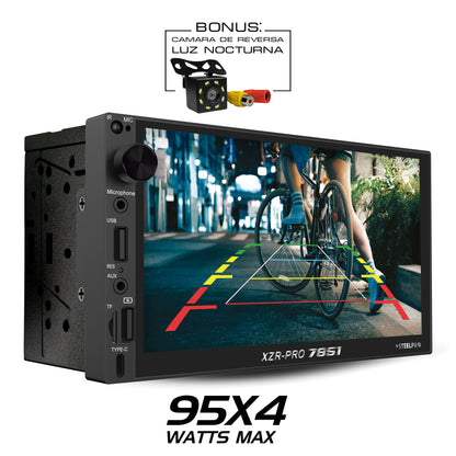 XZR-PRO 7851 Autoestéreo Pantalla Táctil 2 Din Mirror Link Bluetooth USB FM Steelpro