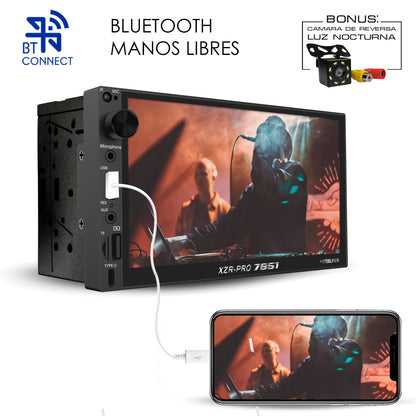XZR-PRO 7851 Autoestéreo Pantalla Táctil 2 Din Mirror Link Bluetooth USB FM Steelpro