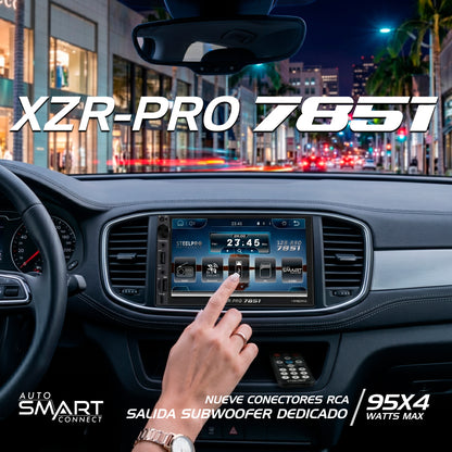 XZR-PRO 7851 Autoestéreo 2 DIN Pantalla HD 7 Pulgadas Bluetooth Mirror Link Cámara De Reversa 9 RCA USB Control Al Volante Touch Screen Steelpro