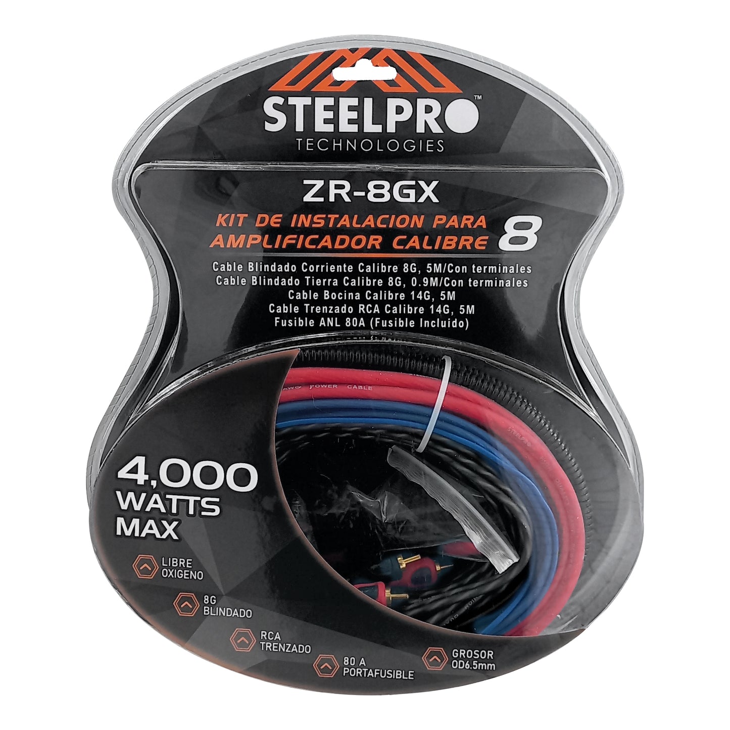 Kit De Instalación Para Amplificador Calibre 8 Steelpro subwoofer Auto Camioneta o bocinas