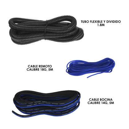 Kit De Instalación Para Amplificador Calibre 8 Steelpro subwoofer Auto Camioneta o bocinas