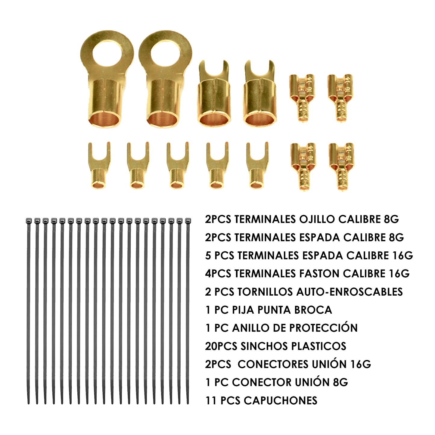 Kit De Instalación Para Amplificador Calibre 8 Steelpro subwoofer Auto Camioneta o bocinas